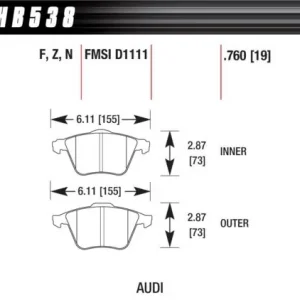 Rabat HB538B.760 Performance HPS Klocki hamulcowe (kpl.)