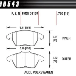 HB543B.760 HAWK Performance HPS 5.0 Klocki hamulcowe Ekspresowa dostawa