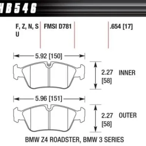 HB546U.654 HAWK Performance DTC-70 Klocki hamulcowe Promocja