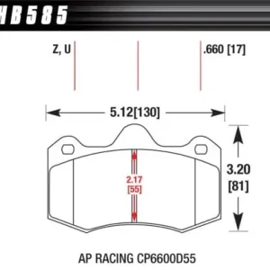 Promocja HB585U.660 HAWK Performance DTC-70 Klocki hamulcowe