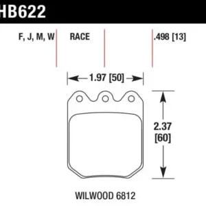 Zamów teraz HB622W.490 HAWK Performance DTC-30 Klocki hamulcowe