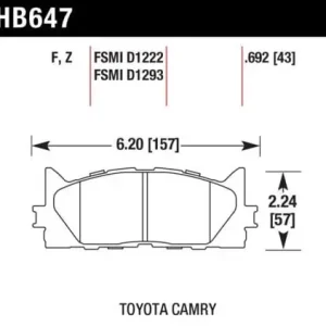 Szybka dostawa HB647F.692 HAWK Performance HPS Klocki hamulcowe (kpl.)