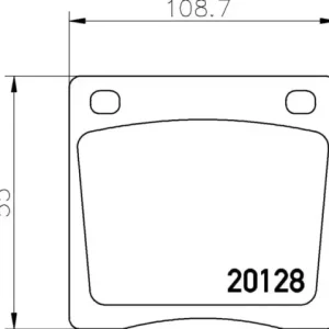 Autentyczny MDB1107 F6R 14.80MINTEX KLOCKI HAMULCOWE