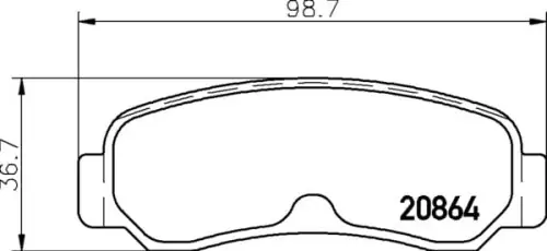 Wysoka jakość MDB1198 M1155 MINTEX KLOCKI HAMULCOWE