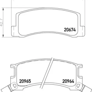 Wysoka jakość MDB1227 M1144 MINTEX KLOCKI HAMULCOWE