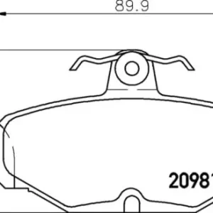 Wysoka jakość MDB1287 M1166 MINTEX KLOCKI HAMULCOWE
