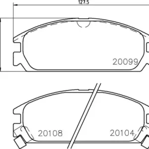 Autentyczny MDB1344 M1144 MINTEX KLOCKI HAMULCOWE