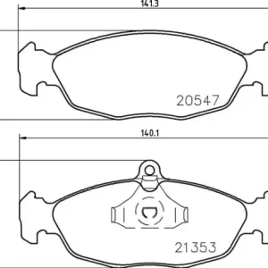 Autentyczny MDB1556 M1144 MINTEX KLOCKI HAMULCOWE