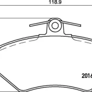 Autentyczny MDB1570 M1144 MINTEX KLOCKI HAMULCOWE