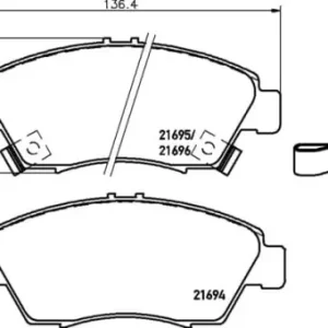 Bezpieczna płatność MDB1610 M1155 MINTEX KLOCKI HAMULCOWE