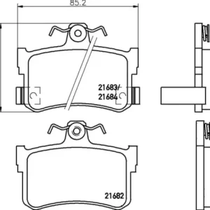 Autentyczny MDB1673 F4R 13.70 MINTEX KLOCKI HAMULCOWE