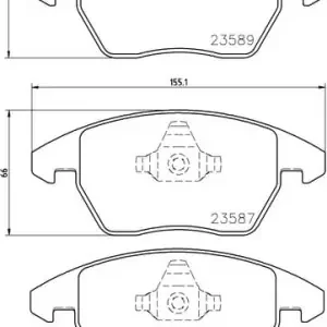 Autentyczny MDB2604 M1166 MINTEX KLOCKI HAMULCOWE
