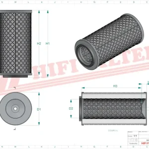 Filtr powietrza - główny SA 14019 - HIFI FILTER Wysoka jakość