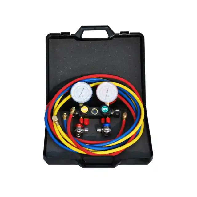 MAGNETI MARELLI Zestaw Manometrów do Czynnika 1234YF 007950024725 (Manometry, 3 szt. Przewody 1,80 m, Szybkozłączki HP i LP) Niska cena